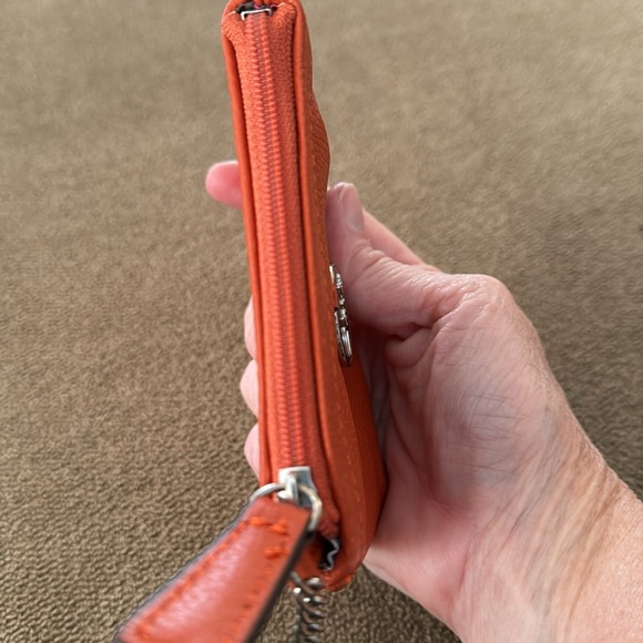 Clarks Leather Burnt Orange Card Wallet Change Purse (TD) - Picture 4 of 6
